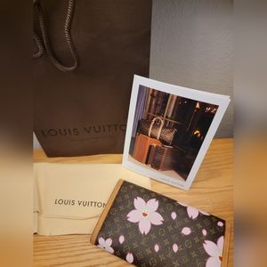 Louis Vuitton×Takashi Murakami Monogram Long Wallet Cherry Blossom
